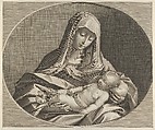 The Virgin holding the sleeping infant Christ on her lap, after Reni, Anonymous, Engraving