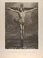 Christ on the cross, a town in the background, after Reni, Antonio Dalco (Italian, 1802–1888), Engraving