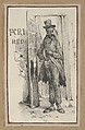 Man standing in a doorway, Victor Adam French, Lithograph