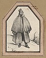 Man wearing a cape, Victor Adam French, Lithograph