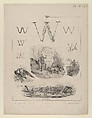 The letter "W": Washington, Wagram, Waterloo, Victor Adam  French, Lithograph
