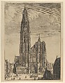 Antwerp Cathedral (Prospectvs Tvrris Ecclesiæ Cathedralis), Wenceslaus Hollar  Bohemian, Etching; fourth state