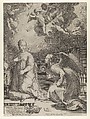 Annunciation, from "The Birth and Early Life of Christ", Hendrick Goltzius  Netherlandish, Engraving