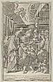The circumcision of Christ, a group of men, women and angels surrounding him, the young Saint John the Baptist at lower right, after Reni, Giacomo-Maria Giovannini  Italian, Engraving