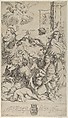 Massacre of the Innocents; group of women and children being attacked, two angels at upper left, after Reni, Gian Battista Bolognini Italian, Etching