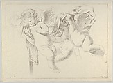 Study of three putti, Ferdinand Piloty German, Lithograph
