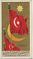 Turkey, from Flags of All Nations, Series 1 (N9) for Allen & Ginter Cigarettes Brands, Allen & Ginter American, Commercial color lithograph