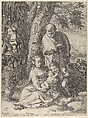 The Holy Family with the Infant John the Baptist, Hendrick Goltzius Netherlandish, Engraving