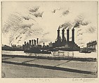 Brooklyn, New York, Elias Mandel Grossman  American, Drypoint
