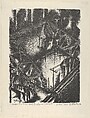 Under The High Level Bridge, Jolan Gross Bettelheim American, Lithograph