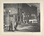 Night Contrasts, North End of Boston, John Worthington Gregory  American, Lithograph