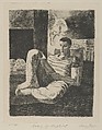 Reading by Lamplight, Irving Guyer  American, Etching