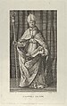 Saint Andrea Corsini dressed as Bishop of Fiesole, holding a crosier and looking up, after Reni, Francesco Rosaspina  Italian, Etching
