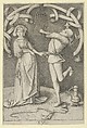 The Fool and the Lady, Israhel van Meckenem German, Engraving