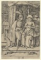 Couple Seated on a Bed, from Scenes of Daily Life, Israhel van Meckenem German, Engraving