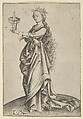 The Third Wise Virgin, Israhel van Meckenem German, Engraving