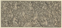 Ornamental Engraving with the Tree of Jesse, Israhel van Meckenem German, Engraving