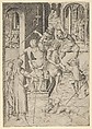 Christ Crowned with Thorns from The Passion, Israhel van Meckenem German, Engraving; fifth state?