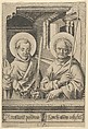 St. Simon (?) and St. Matthew, from The Apostles, Israhel van Meckenem German, Engraving