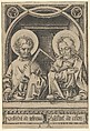Saints Thomas and James the Lesser, from The Apostles, Israhel van Meckenem German, Engraving