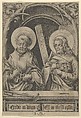 St. Peter and St. Andrew, from The Apostles, Israhel van Meckenem German, Engraving