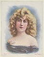 Bonnie Magin at Weber & Fields, from the Actresses series (T1), distributed by the American Tobacco Co. to promote Turkish Trophies Cigarettes, Frederick Moladore Spiegle American, Commercial color lithograph