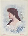 Mary Mamering as Janice Meridith, from the Actresses series (T1), distributed by the American Tobacco Co. to promote Turkish Trophies Cigarettes, Frederick Moladore Spiegle American, Commercial color lithograph