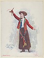 Olive May in Arizona, from the Actresses series (T1), distributed by the American Tobacco Co. to promote Turkish Trophies Cigarettes, Frederick Moladore Spiegle American, Commercial color lithograph