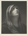 Head of the Virgin looking up to the right, after Reni, Robert Trossin German, Engraving