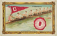 Cornell, version two, part of the College Series cabinet cards (T6), Murad Cigarettes, Chromolithograph with hand-coloring