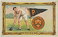Princeton, version two, part of the College Series cabinet cards (T6), Murad Cigarettes, Chromolithograph with hand-coloring