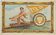 Texas University, version two, part of the College Series cabinet cards (T6), Murad Cigarettes, Chromolithograph with hand-coloring