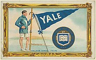 Yale, version two, part of the College Series cabinet cards (T6), Murad Cigarettes, Chromolithograph with hand-coloring