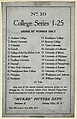 No. 10, College Series 1-25, version one of card back, part of College Series cabinet cards (T6), Murad Cigarettes, Chromolithograph with hand-coloring