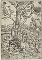 The Rest on the Flight to Egypt, with Dancing Angels, Lucas Cranach the Elder  German, Woodcut