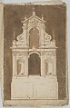 Portfolio with drawings and prints of tombs and epitaphs, Anonymous, Flemish, Pen and brown ink, black chalk, brush and brown and gray wash