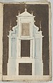 Portfolio with drawings and prints of tombs and epitaphs, Anonymous, Flemish, Pen and brown ink, black chalk, brush and brown and gray wash