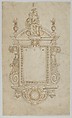 Portfolio with drawings and prints of tombs and epitaphs, Anonymous, Flemish, Pen and brown ink, black chalk, brush and brown and gray wash