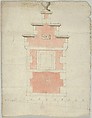 Portfolio with drawings and prints of tombs and epitaphs, Anonymous, Flemish, Pen and brown ink, black chalk, brush and brown and gray wash