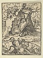 Relief with Christ on the Mount of Olives, from the "Wittenberg Reliquaries", Lucas Cranach the Elder  German, Woodcut