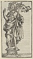 A Silver Statuette of the Risen Christ, from the Wittenberg Reliquaries, Lucas Cranach the Elder  German, Woodcut; first state of two (Hollstein)