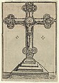 A Silver-Gilt Cross with Christ Crucified, from the Wittenberg Reliquaries, Lucas Cranach the Elder  German, Woodcut