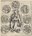 The Virgin Surrounded by Sven Medaillons Representing the Seven Joys of the Virgin, Lucas Cranach the Elder German, Woodcut