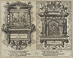 Twenty album pages with prints from the series ‘Coenotaphiorum’, Johannes van Doetecum I (Netherlandish, 1528/32–1605) or, Etching