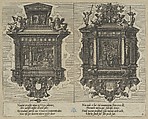 Twenty album pages with prints from the series ‘Coenotaphiorum’, Johannes van Doetecum I (Netherlandish, 1528/32–1605) or, Etching