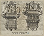 Twenty album pages with prints from the series ‘Coenotaphiorum’, Johannes van Doetecum I (Netherlandish, 1528/32–1605) or, Etching