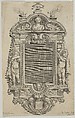 Portfolio with drawings and prints of tombs and epitaphs, Anonymous, Flemish, Pen and brown ink, black chalk, brush and brown and gray wash