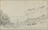 The Cliff of Møn, Peter Christian Thamsen Skovgaard Danish, Pen and black ink