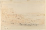 Pentedatelo, Calabria, Italy, Edward Lear British, Watercolor over graphite