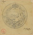 Design for the Medal to Commemorate the Charter of 1830, Henri-Baron de Triqueti  French, Black chalk